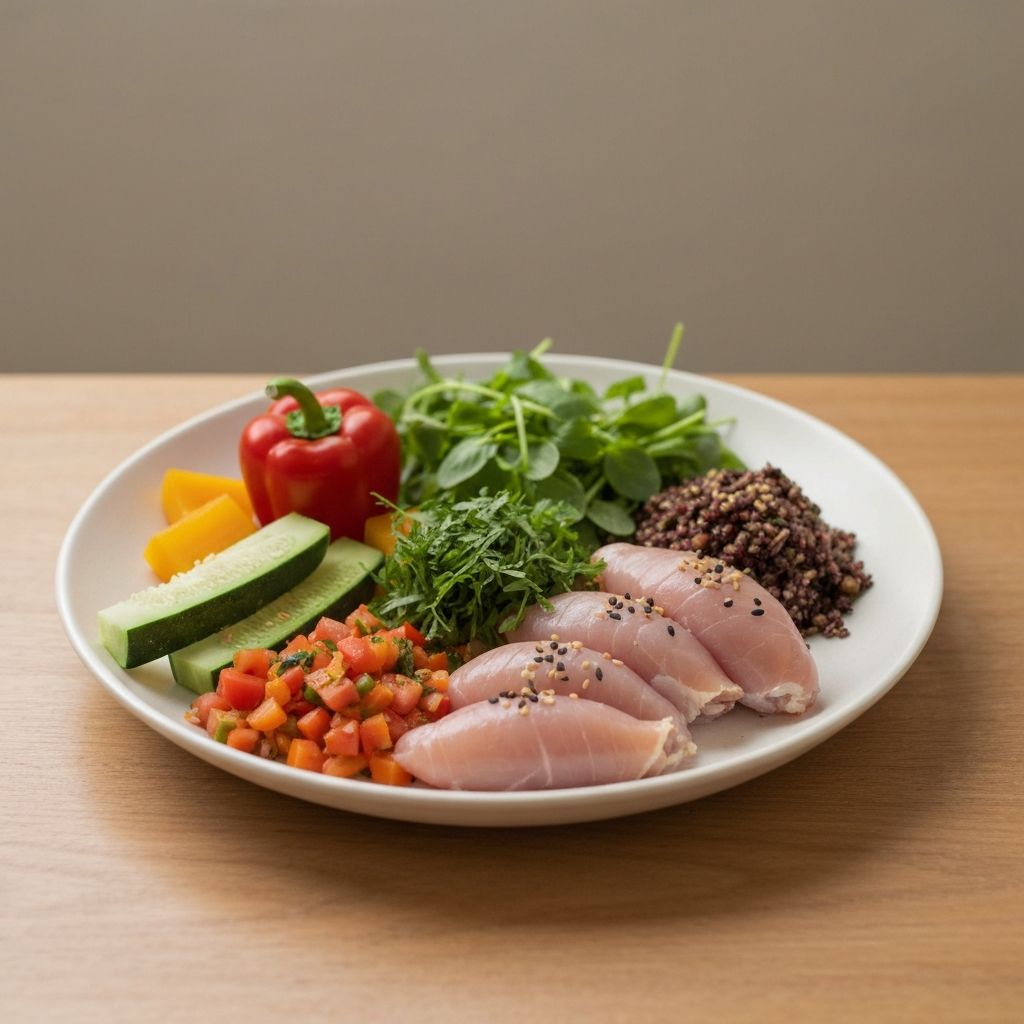 A serene plate of nutritious food